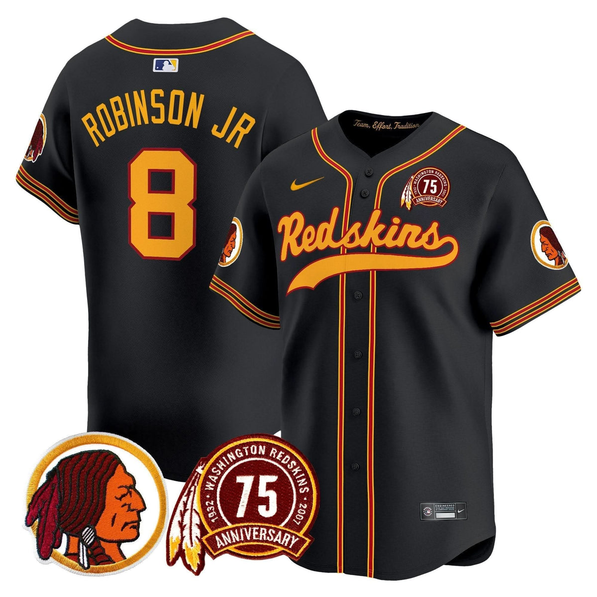 WR 75th Patch Throwback Vapor Premier Limited Jersey