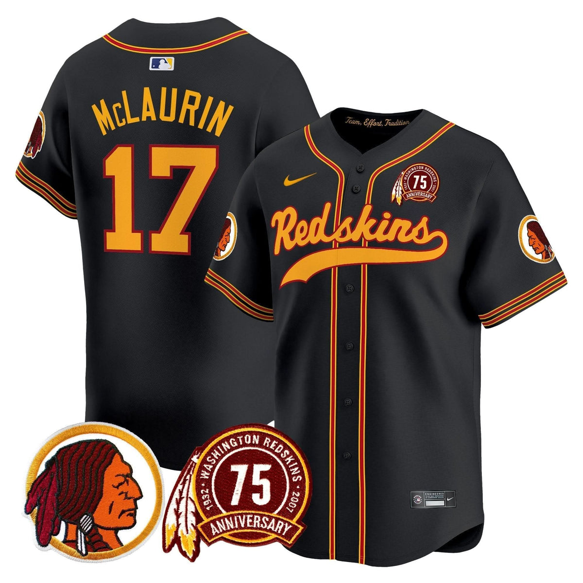 WR 75th Patch Throwback Vapor Premier Limited Jersey