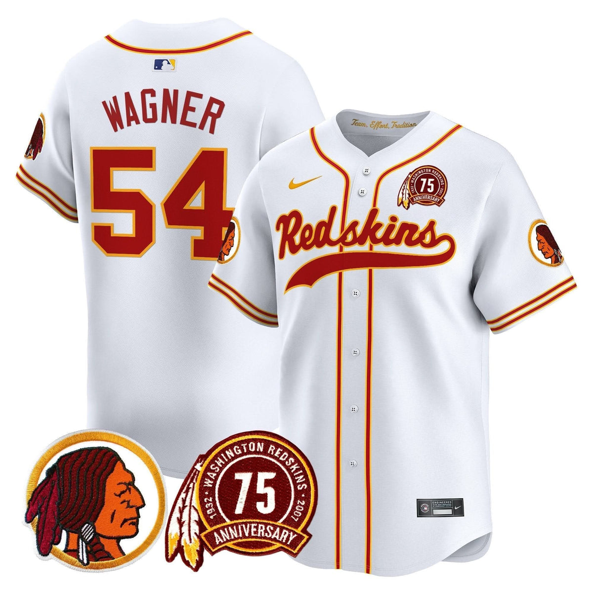 WR 75th Patch Throwback Vapor Premier Limited Jersey