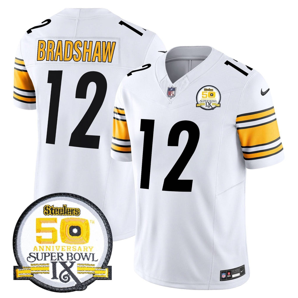 PIT 50th Anniversary Of Super Bowl IX Patch Vapor Limited Jersey