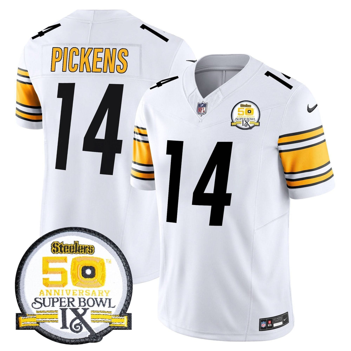 PIT 50th Anniversary Of Super Bowl IX Patch Vapor Limited Jersey