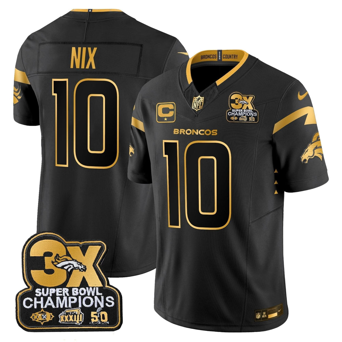 DB 3-Time Champions Patch Gold Vapor Limited Jersey