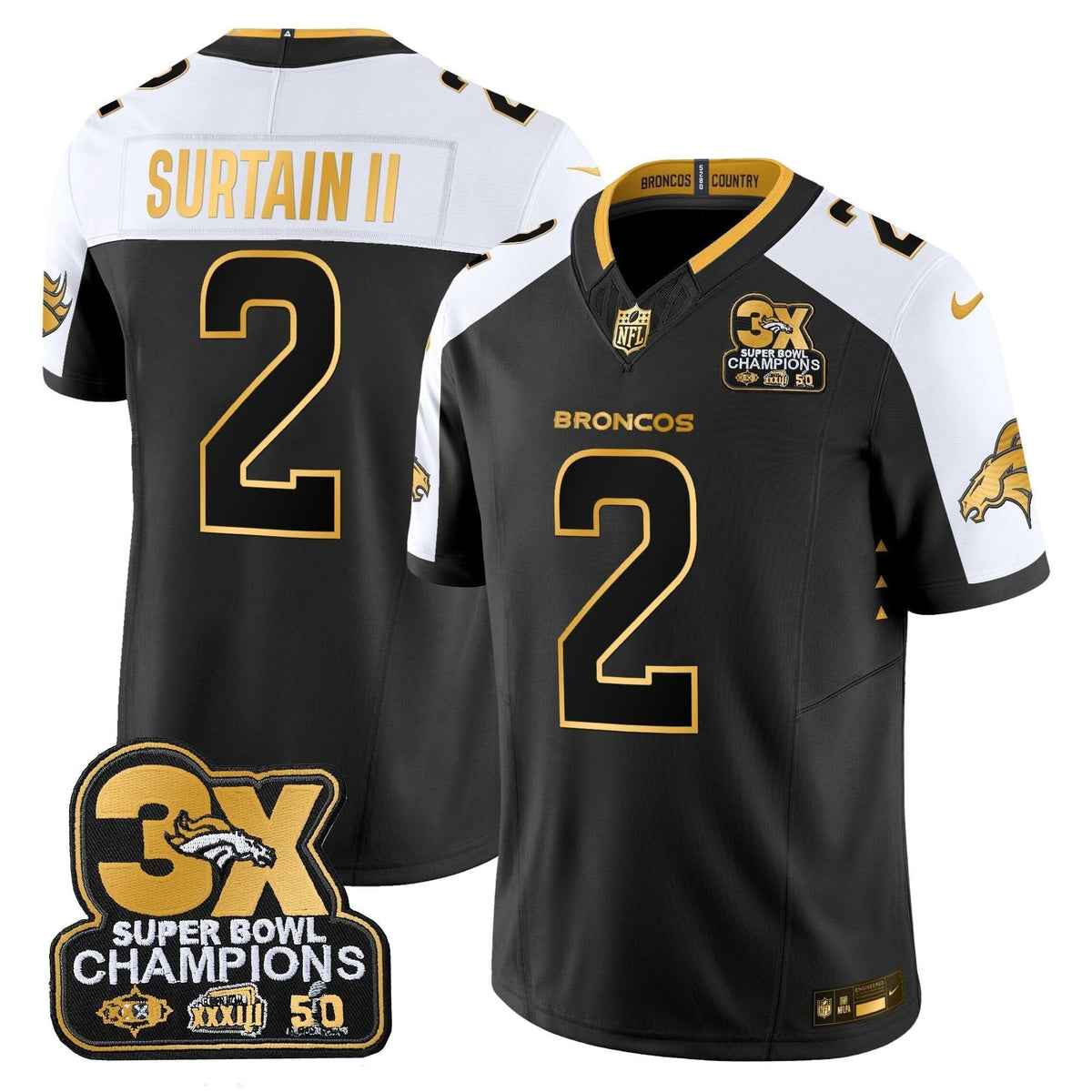 DB 3-Time Champions Patch Gold Vapor Limited Jersey