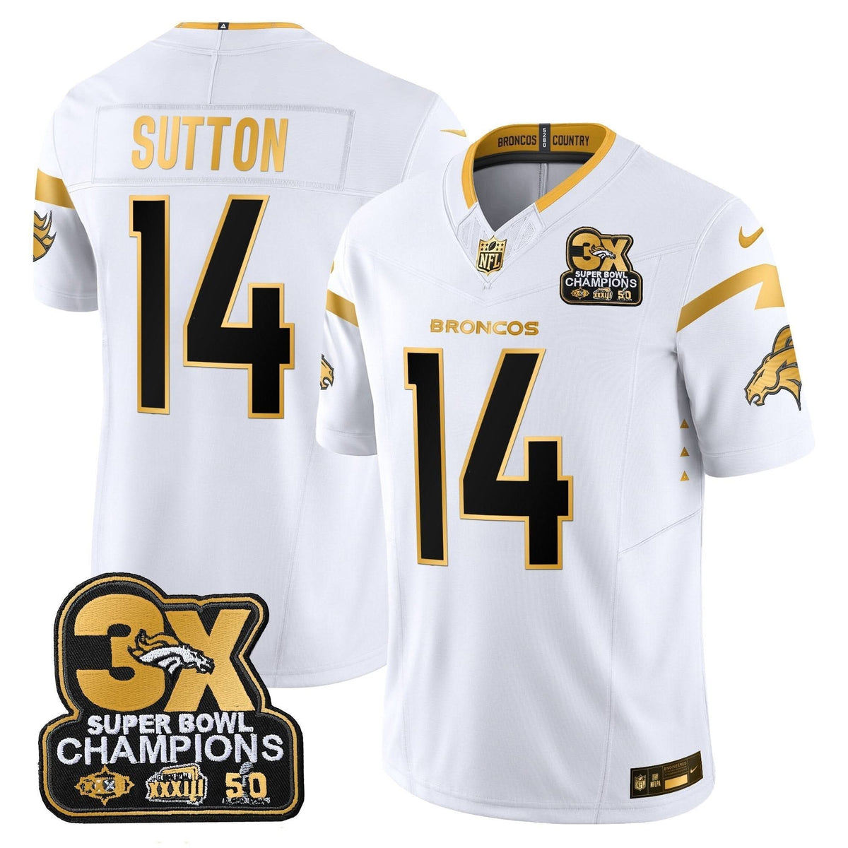 DB 3-Time Champions Patch Gold Vapor Limited Jersey