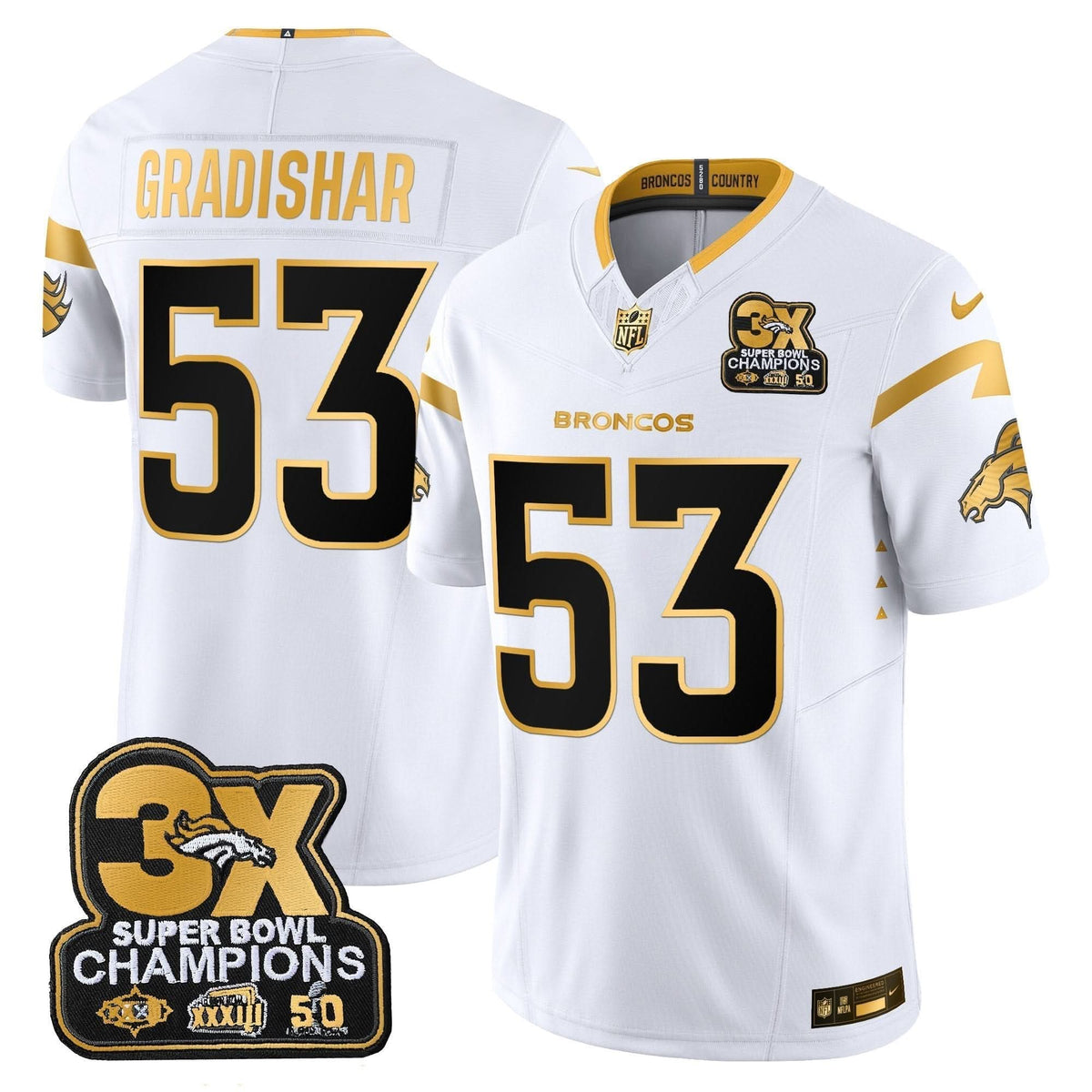 DB 3-Time Champions Patch Gold Vapor Limited Jersey