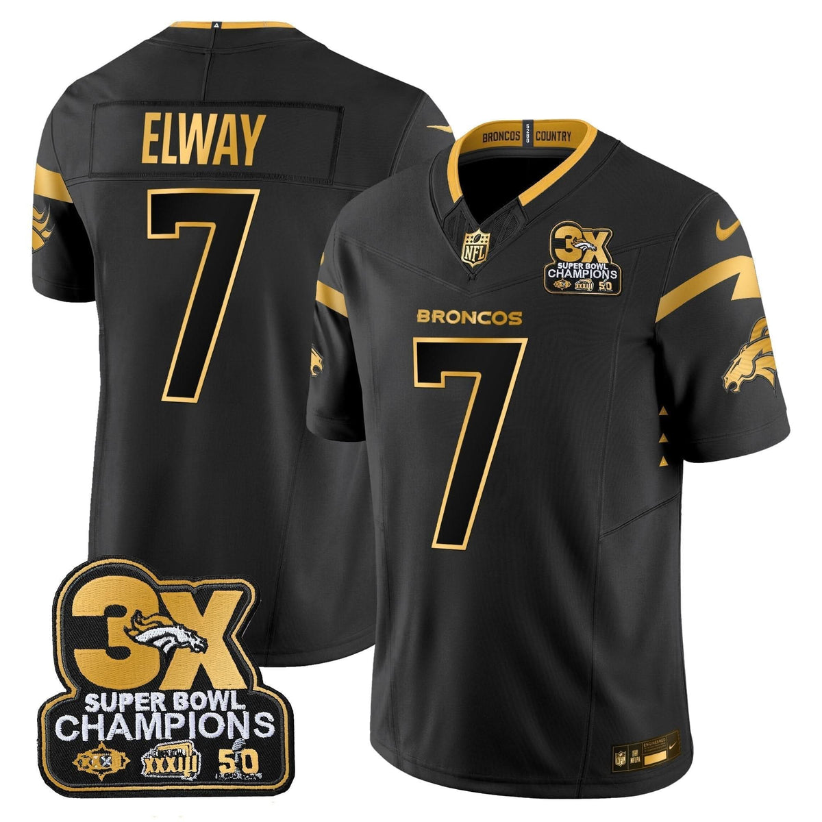 DB 3-Time Champions Patch Gold Vapor Limited Jersey