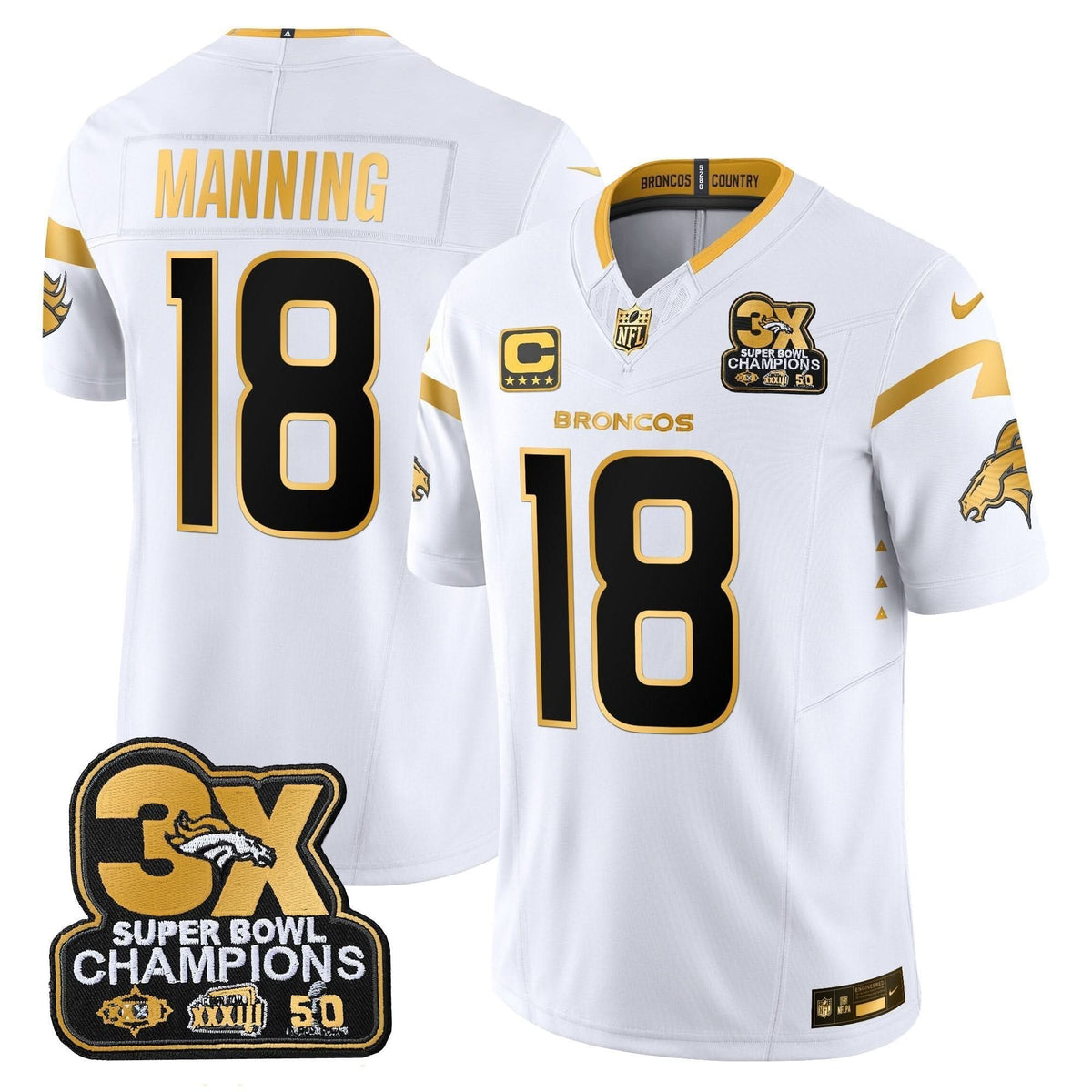DB 3-Time Champions Patch Gold Vapor Limited Jersey