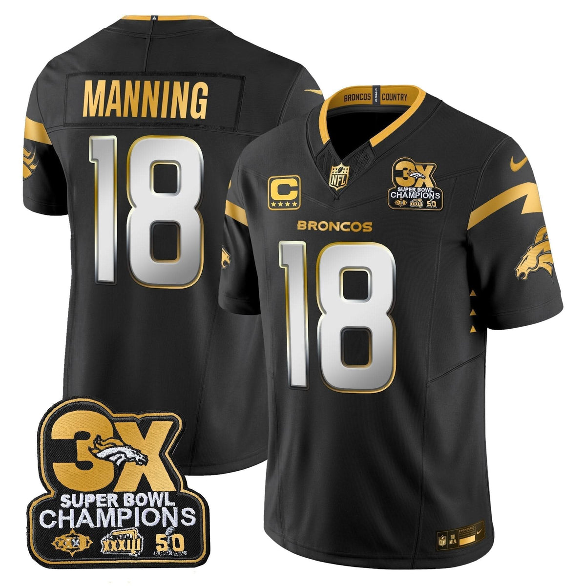 DB 3-Time Champions Patch Gold Vapor Limited Jersey