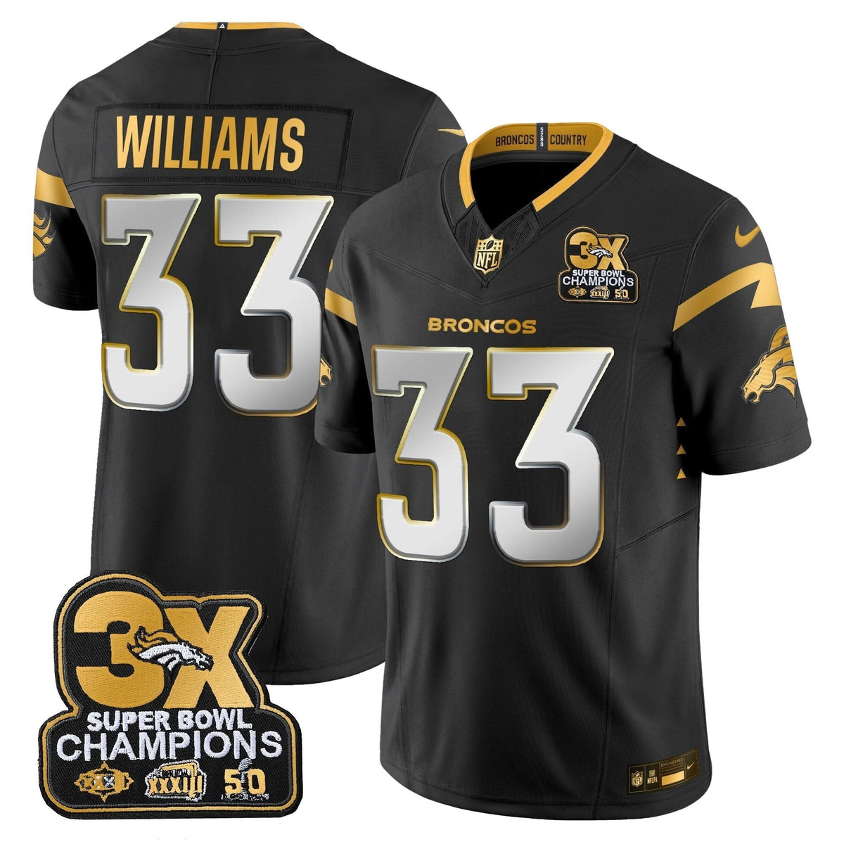 DB 3-Time Champions Patch Gold Vapor Limited Jersey