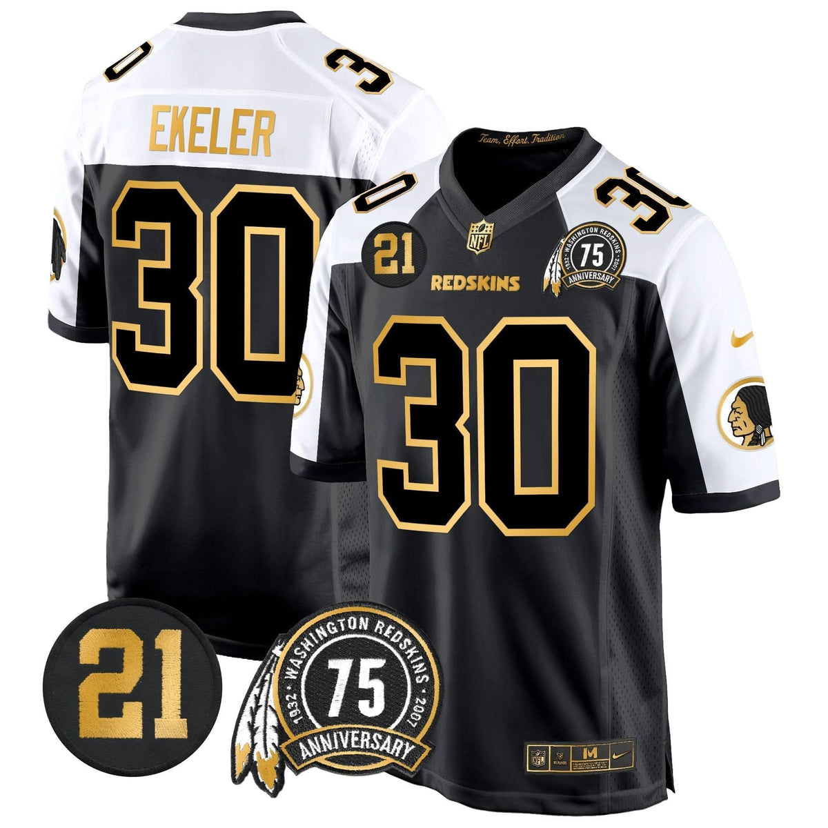 WR 75th & Sean Taylor Patch Gold Game Jersey