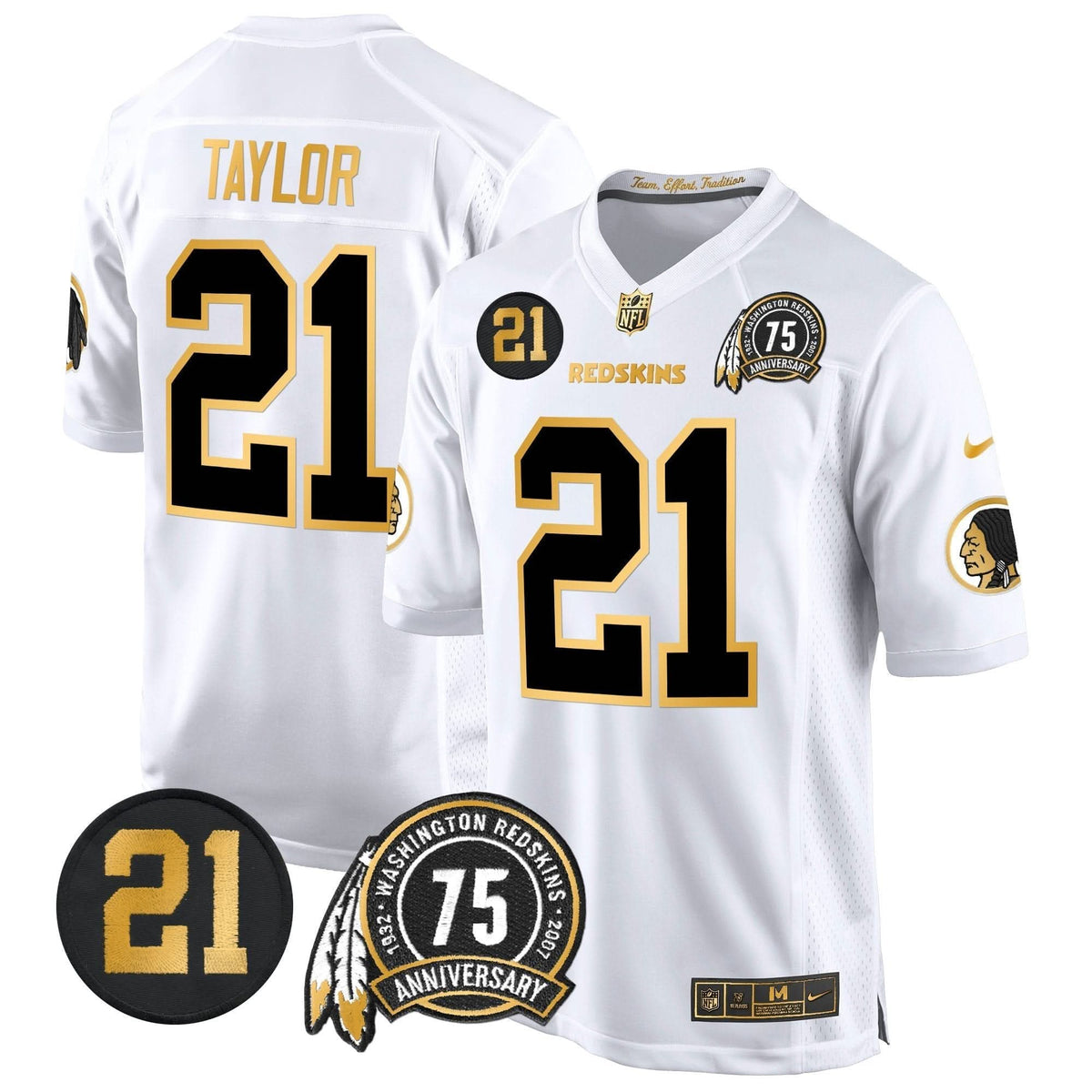 WR 75th & Sean Taylor Patch Gold Game Jersey