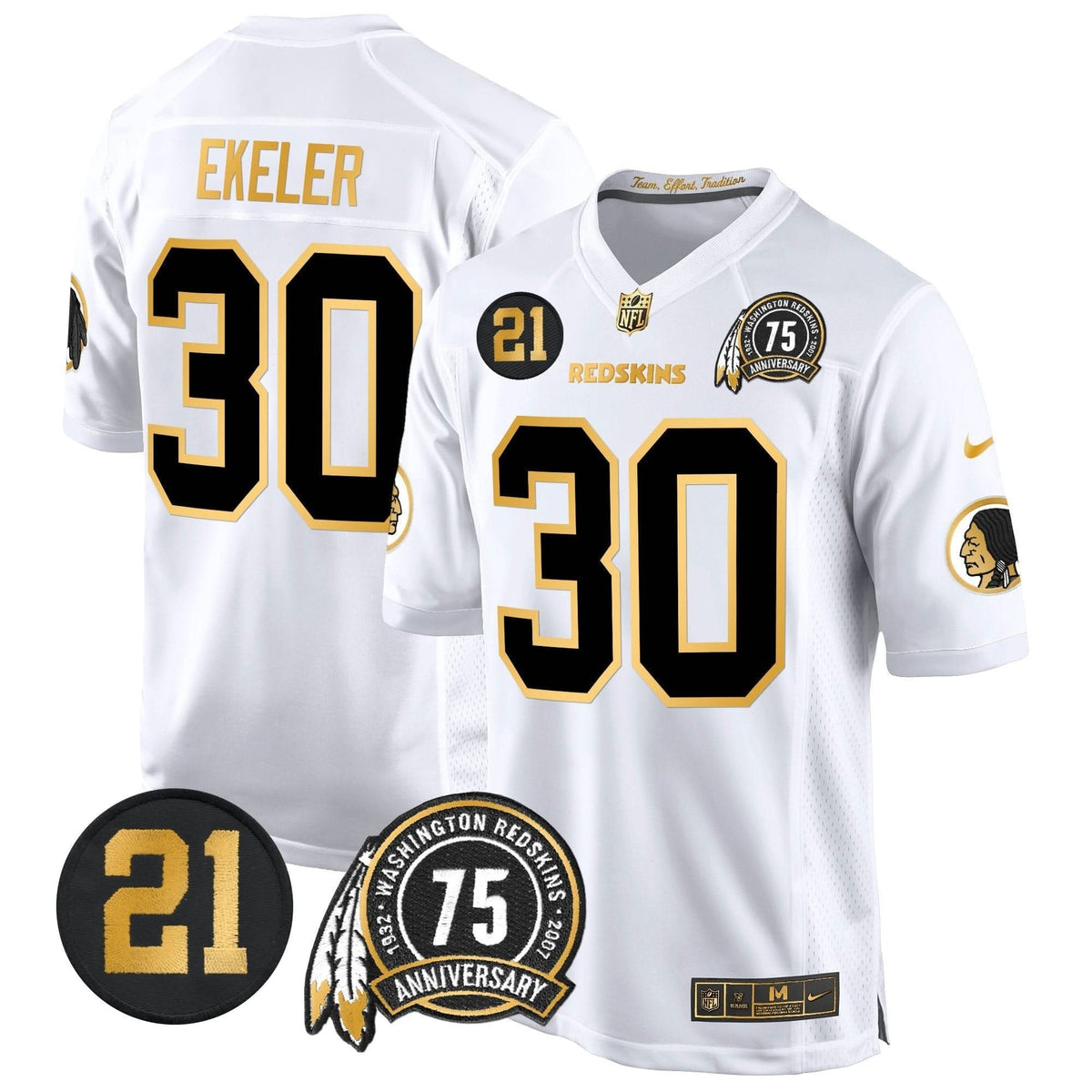 WR 75th & Sean Taylor Patch Gold Game Jersey