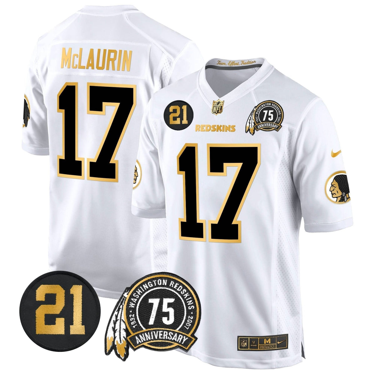 WR 75th & Sean Taylor Patch Gold Game Jersey