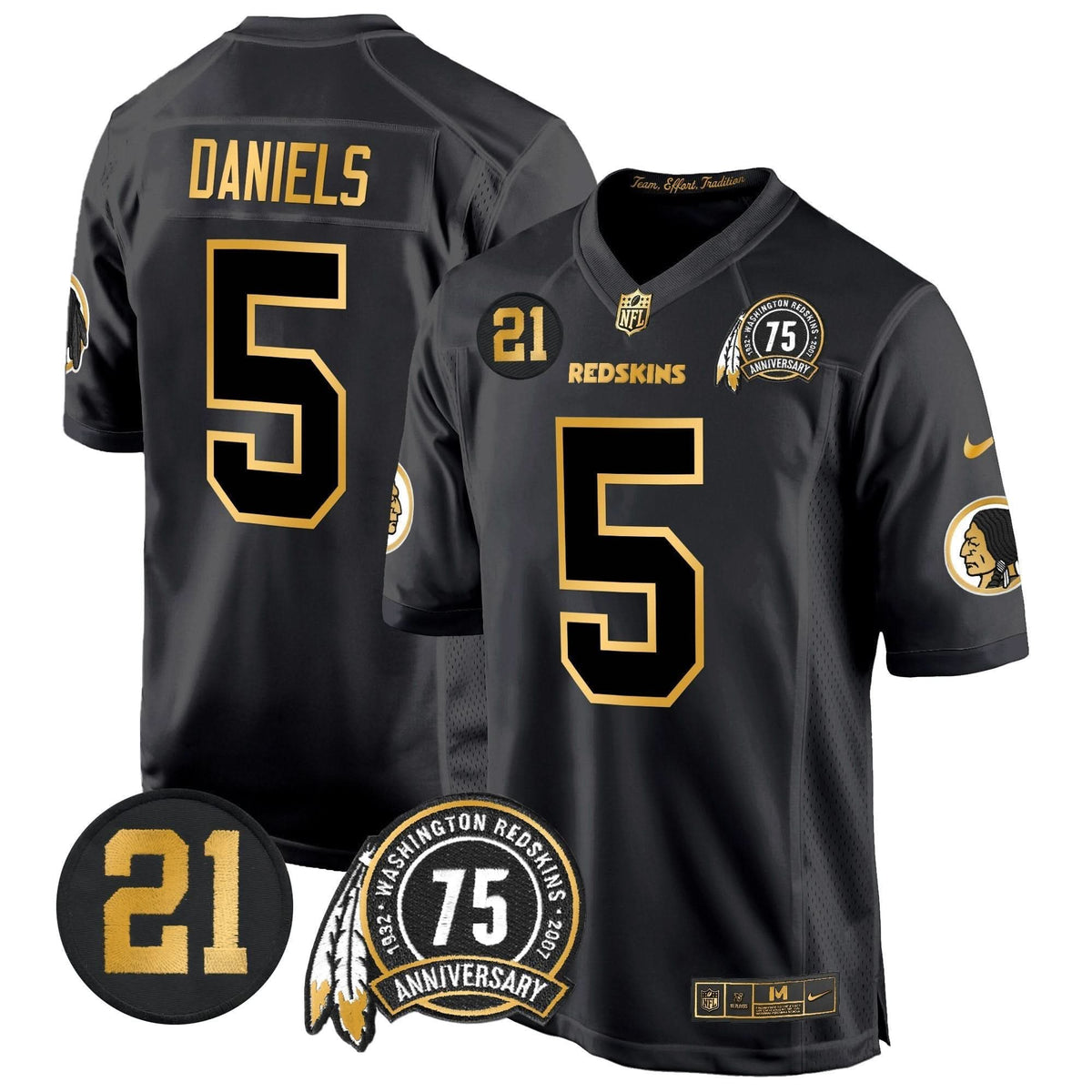 WR 75th & Sean Taylor Patch Gold Game Jersey