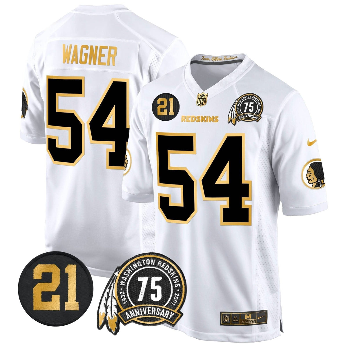 WR 75th & Sean Taylor Patch Gold Game Jersey