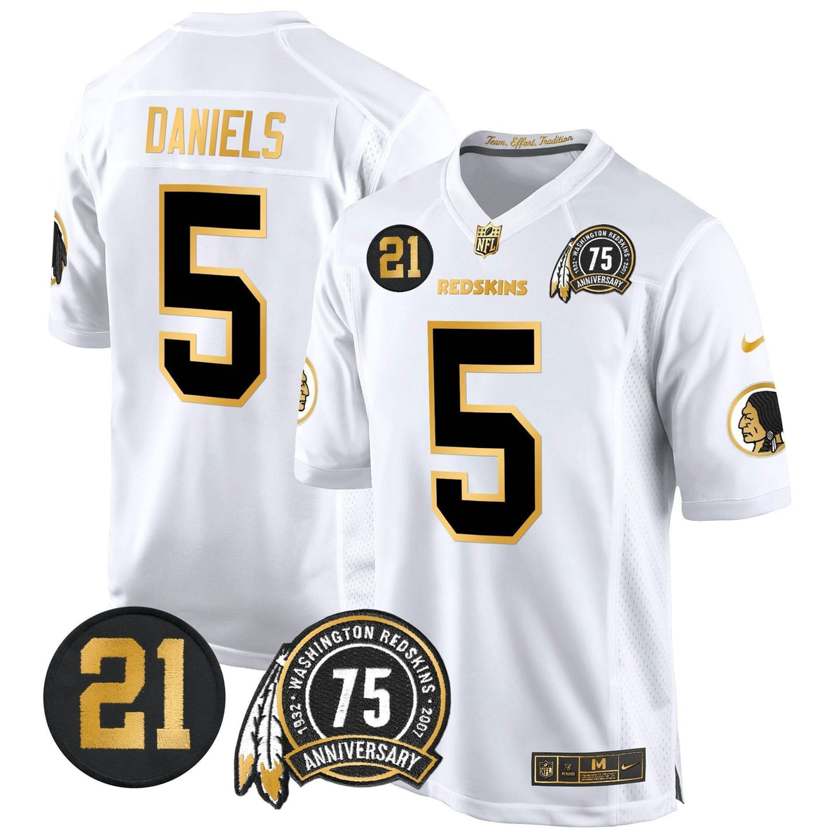 WR 75th & Sean Taylor Patch Gold Game Jersey