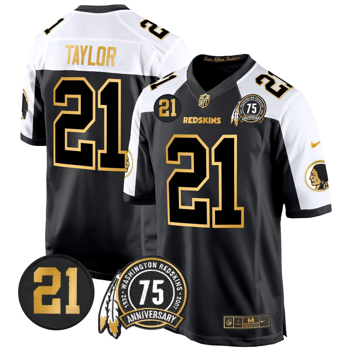 WR 75th & Sean Taylor Patch Gold Game Jersey