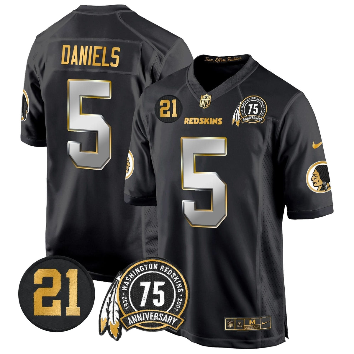 WR 75th & Sean Taylor Patch Gold Game Jersey