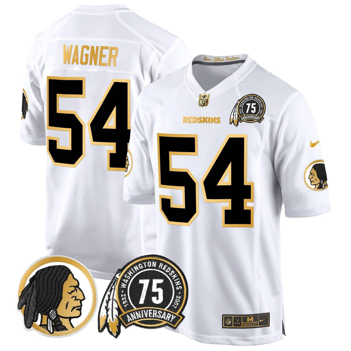 WR 75th Patch Throwback Gold Game Jersey