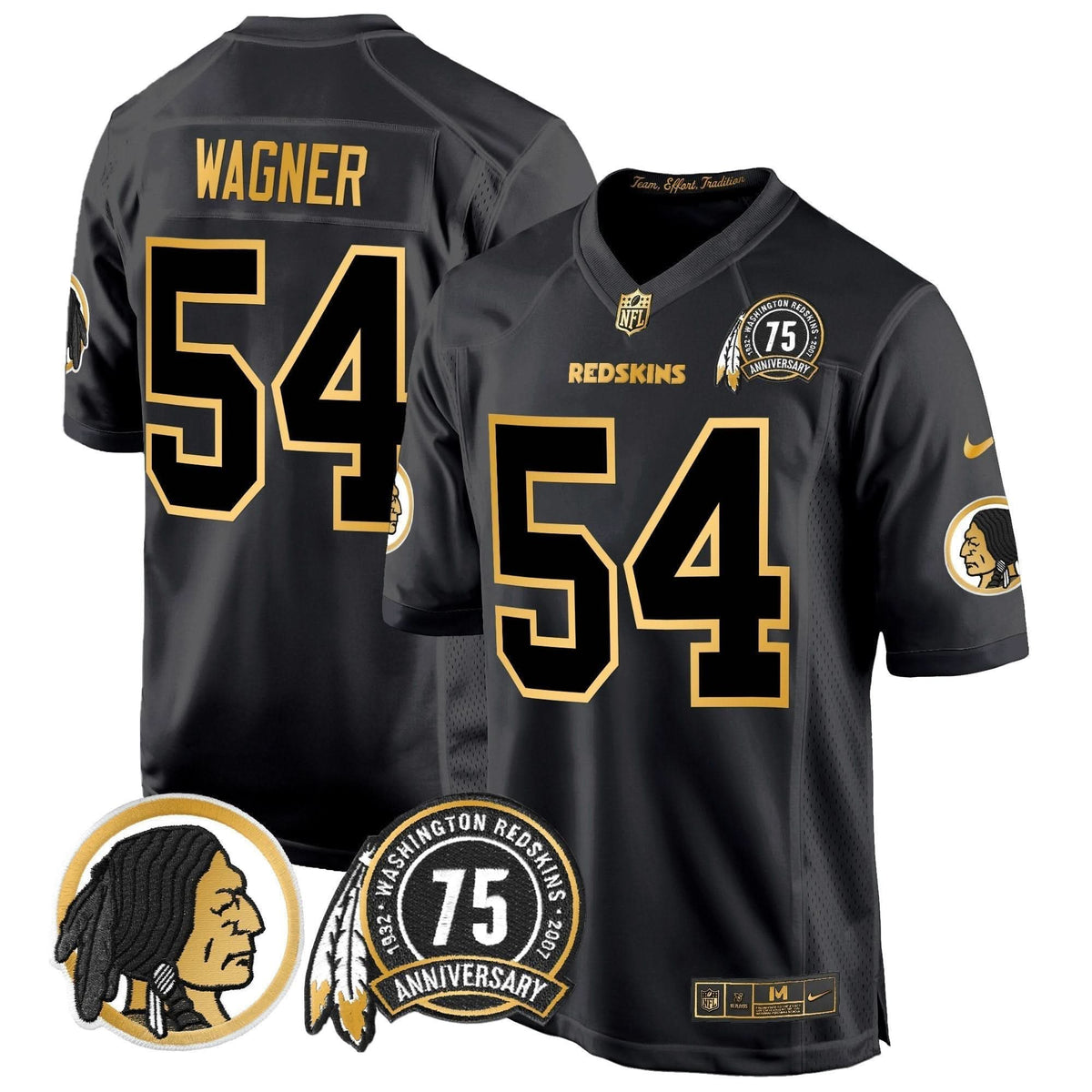 WR 75th Patch Throwback Gold Game Jersey