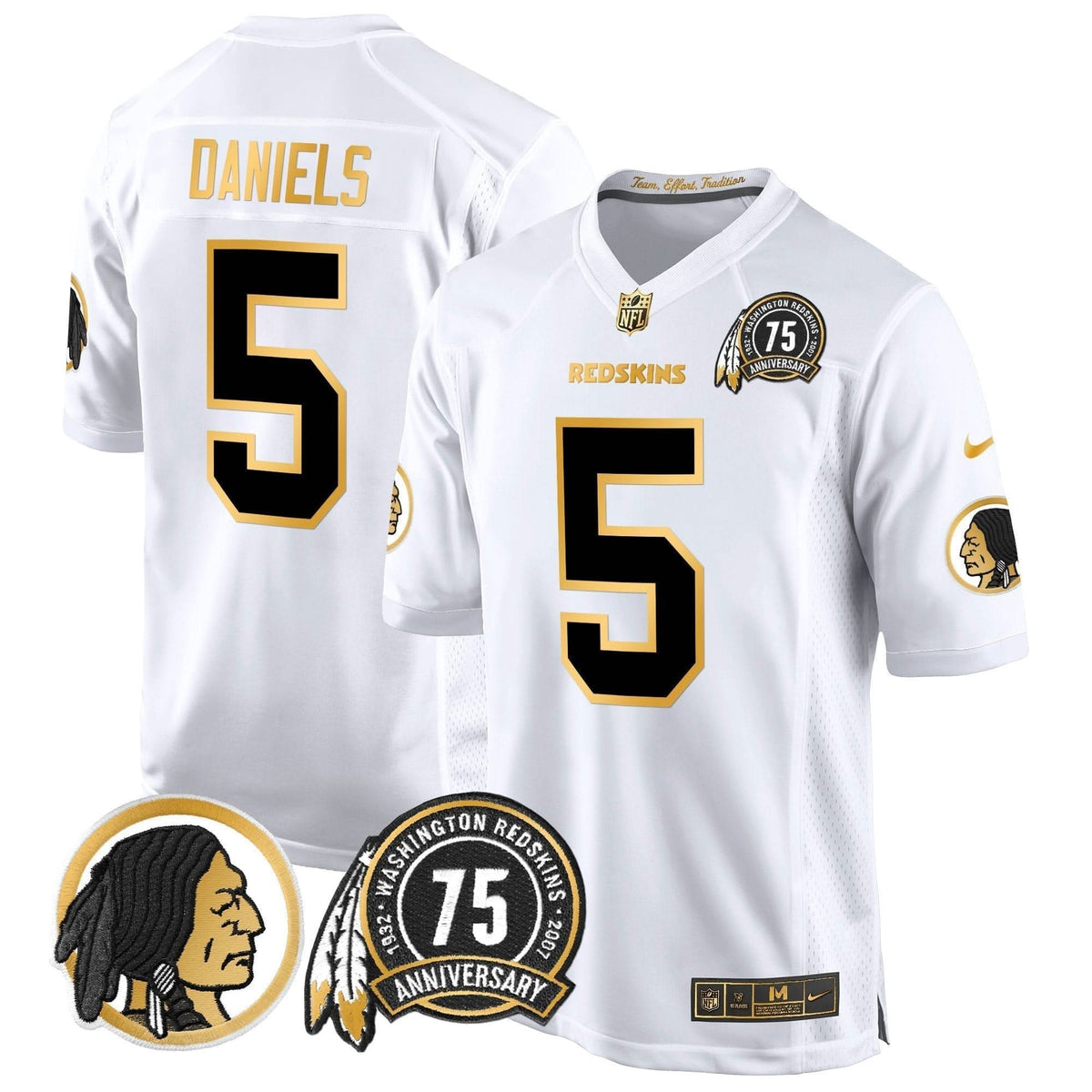 WR 75th Patch Throwback Gold Game Jersey