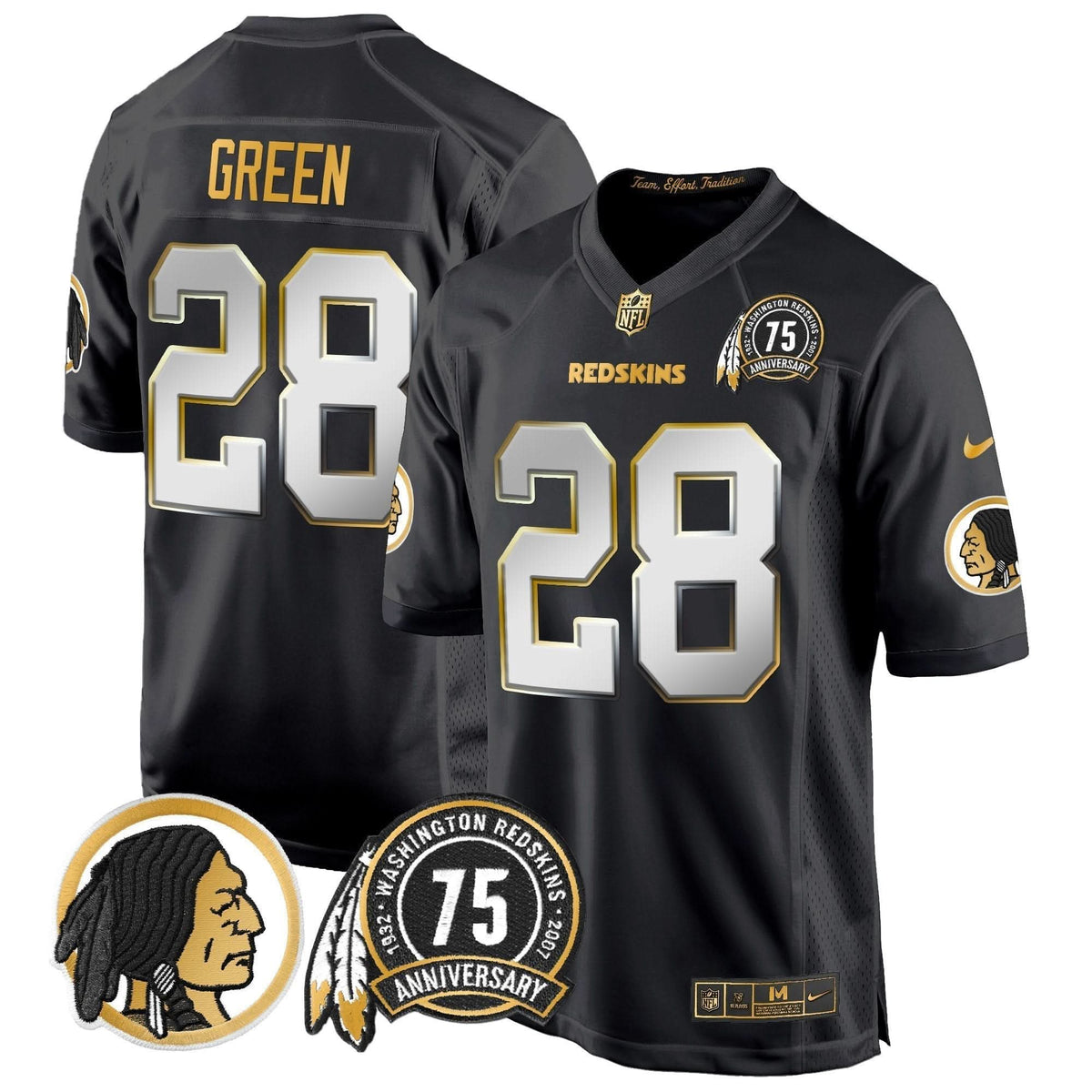 WR 75th Patch Throwback Gold Game Jersey