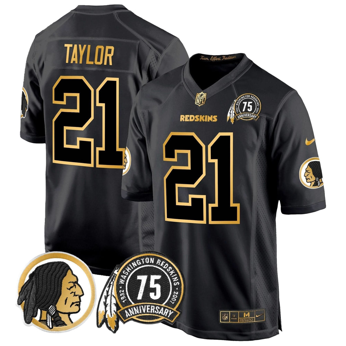 WR 75th Patch Throwback Gold Game Jersey