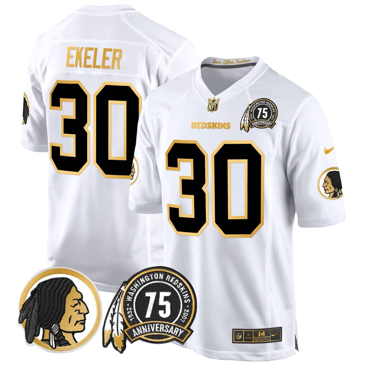 WR 75th Patch Throwback Gold Game Jersey
