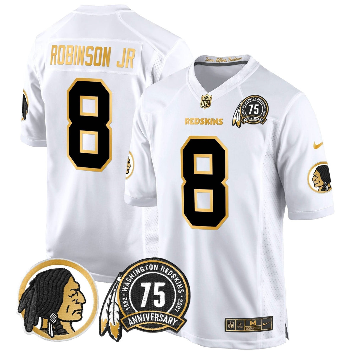 WR 75th Patch Throwback Gold Game Jersey