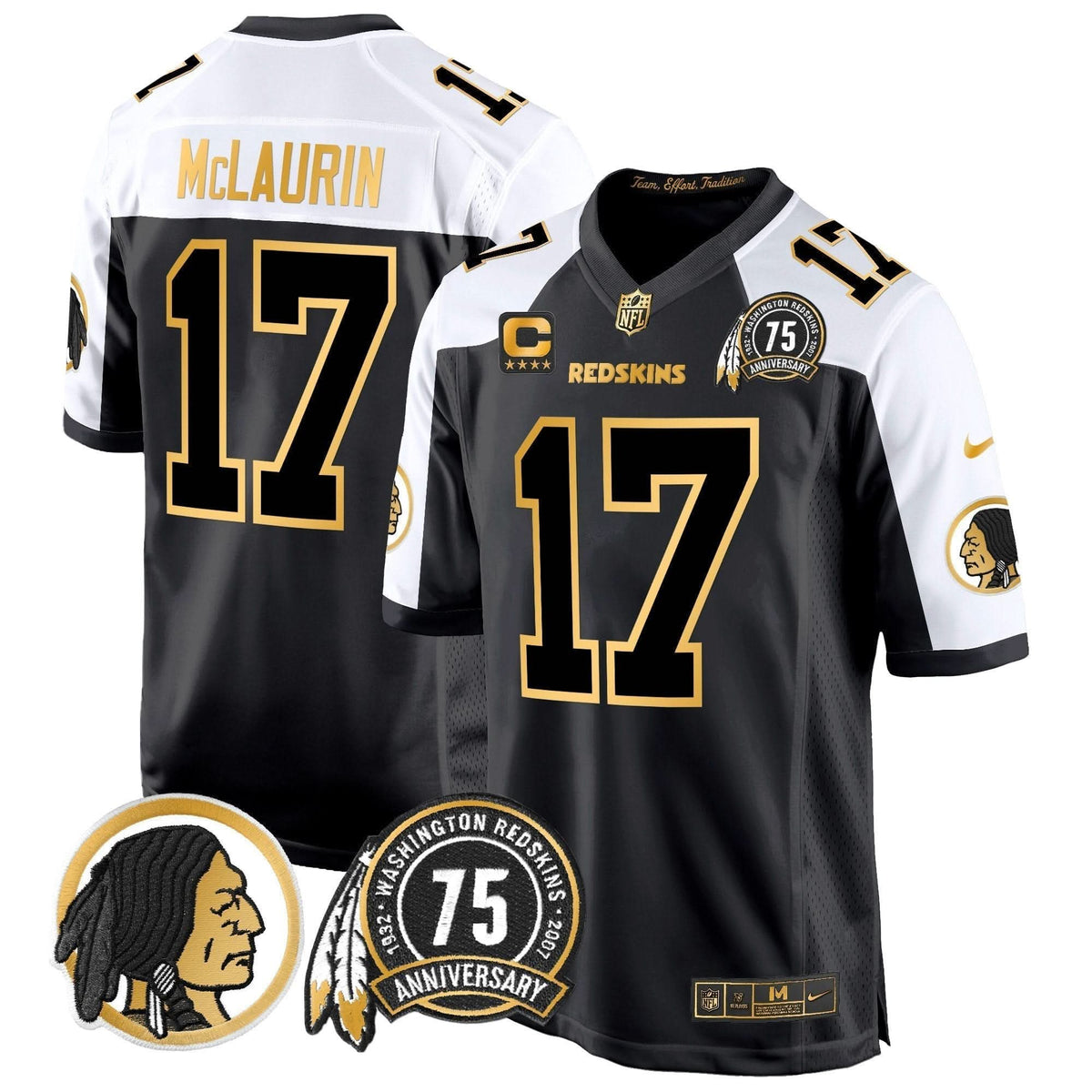 WR 75th Patch Throwback Gold Game Jersey