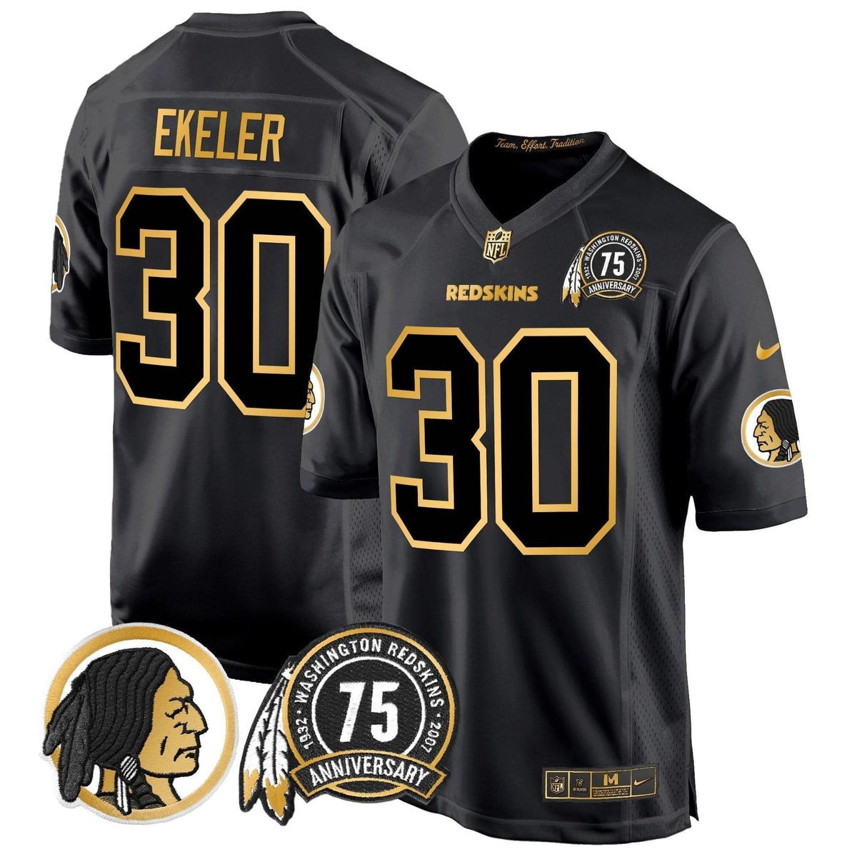 WR 75th Patch Throwback Gold Game Jersey
