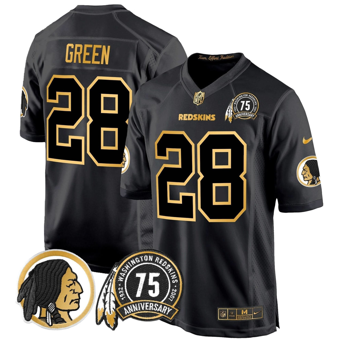 WR 75th Patch Throwback Gold Game Jersey