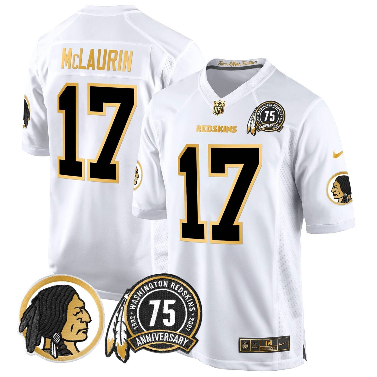 WR 75th Patch Throwback Gold Game Jersey