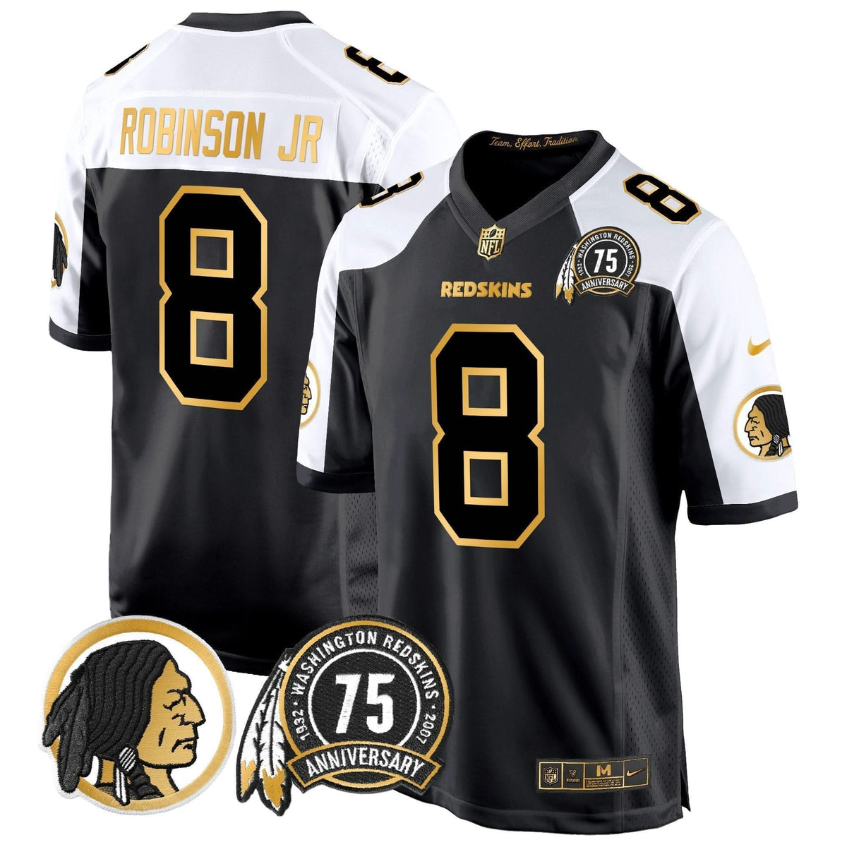 WR 75th Patch Throwback Gold Game Jersey