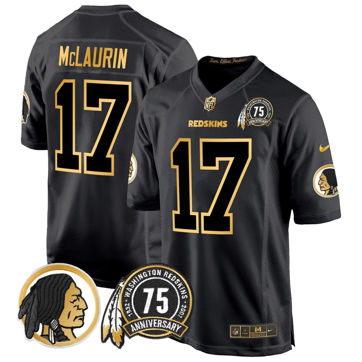 WR 75th Patch Throwback Gold Game Jersey