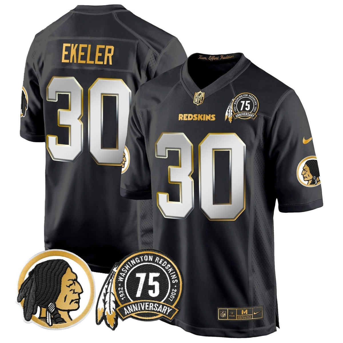 WR 75th Patch Throwback Gold Game Jersey