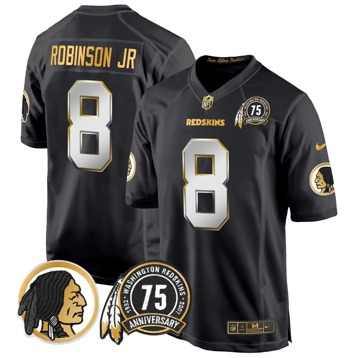 WR 75th Patch Throwback Gold Game Jersey