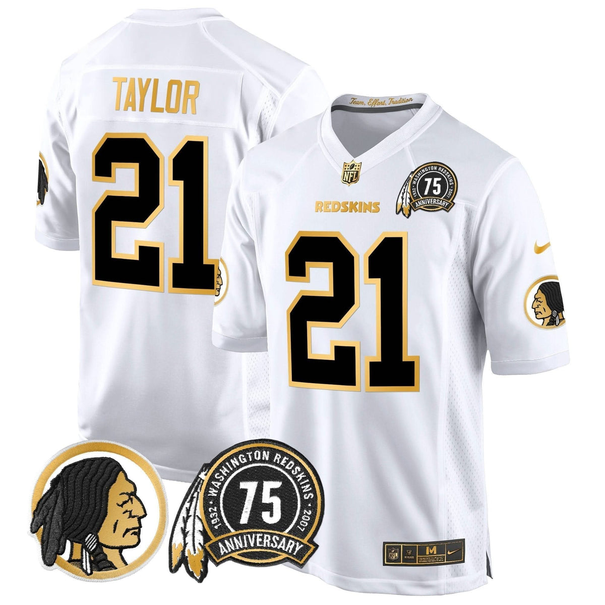 WR 75th Patch Throwback Gold Game Jersey