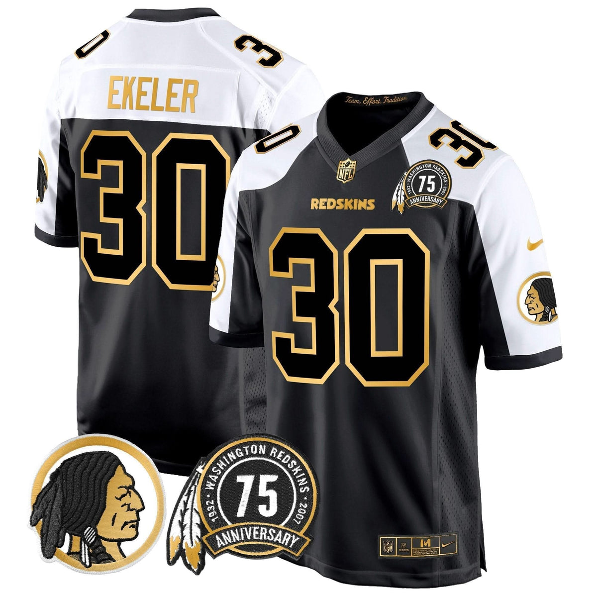 WR 75th Patch Throwback Gold Game Jersey