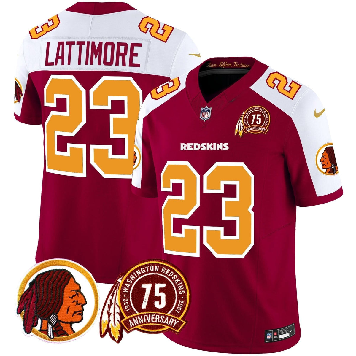 WR 75th Patch Throwback Vapor Limited Jersey