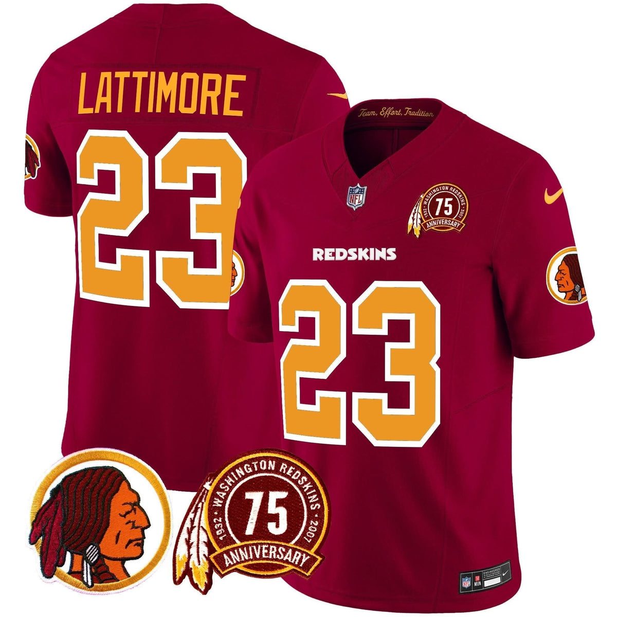 WR 75th Patch Throwback Vapor Limited Jersey
