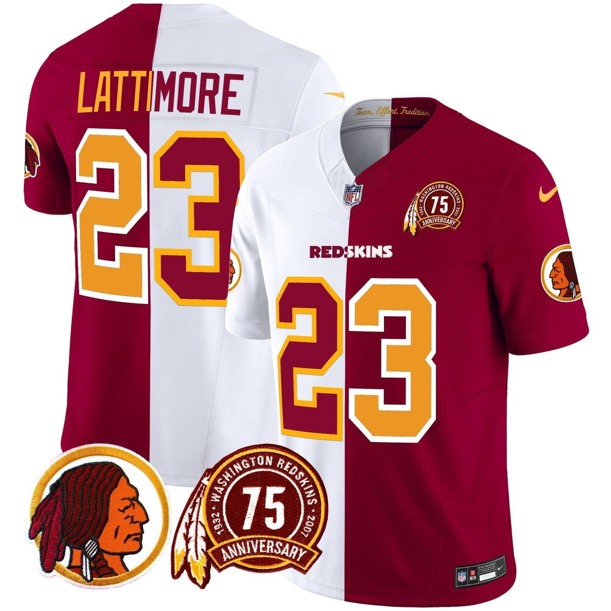 WR 75th Patch Throwback Vapor Limited Jersey