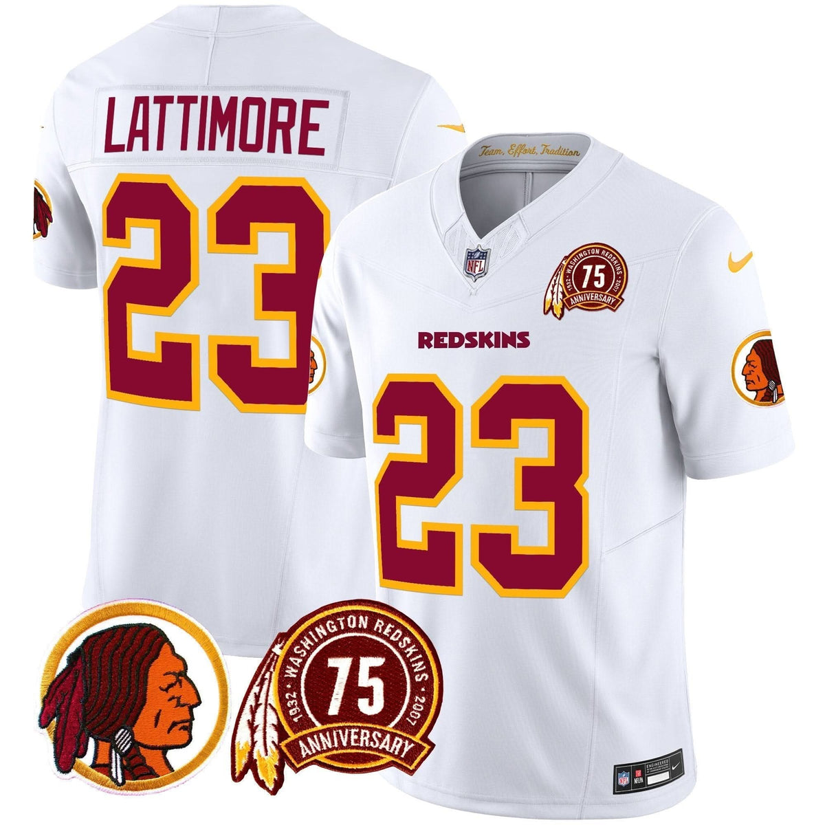 WR 75th Patch Throwback Vapor Limited Jersey
