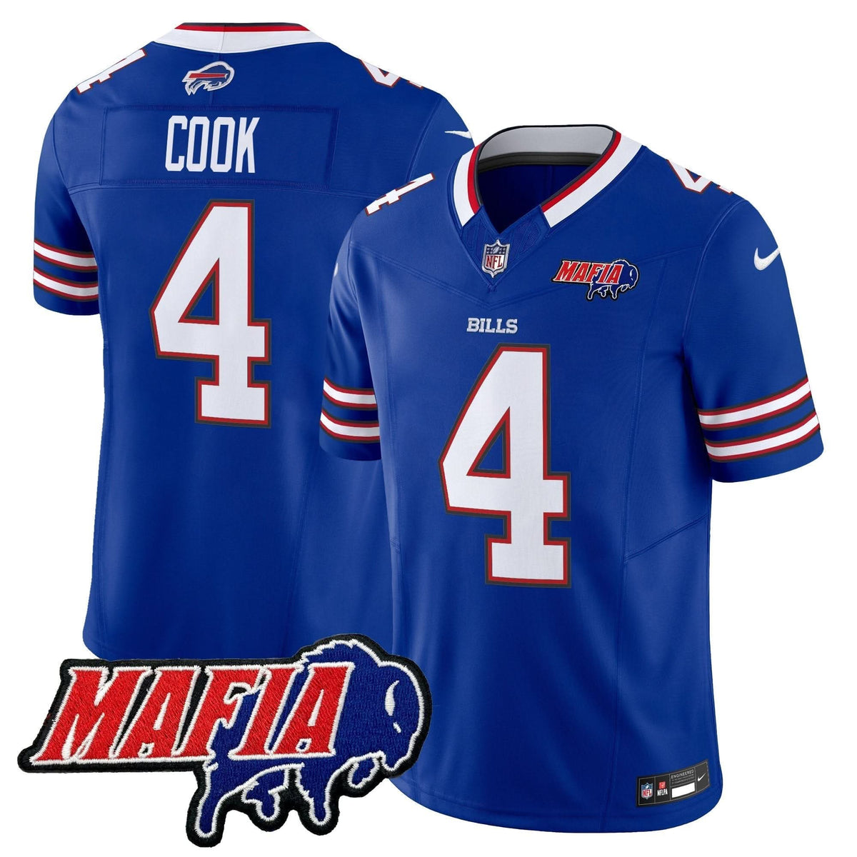 BB 2024 BUF Mafia Patch Vapor Limited Jersey
