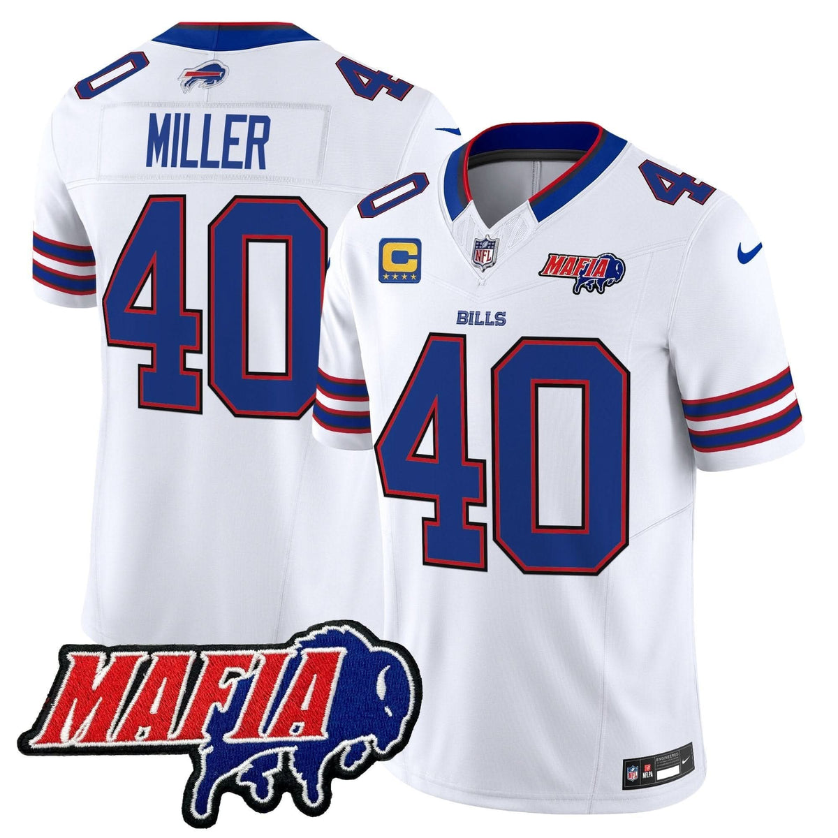 BB 2024 BUF Mafia Patch Vapor Limited Jersey
