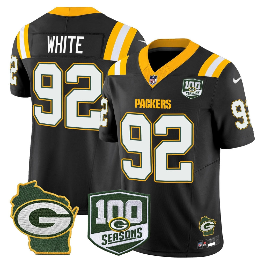 GB 100th Season & Home Patch Vapor Limited Jersey