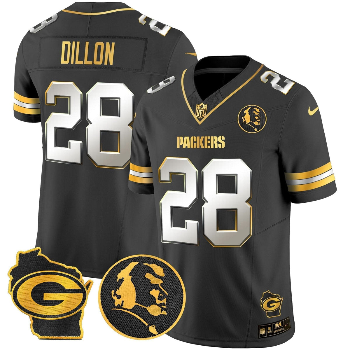 GB John Madden & Home Patch Gold Vapor Limited Jersey