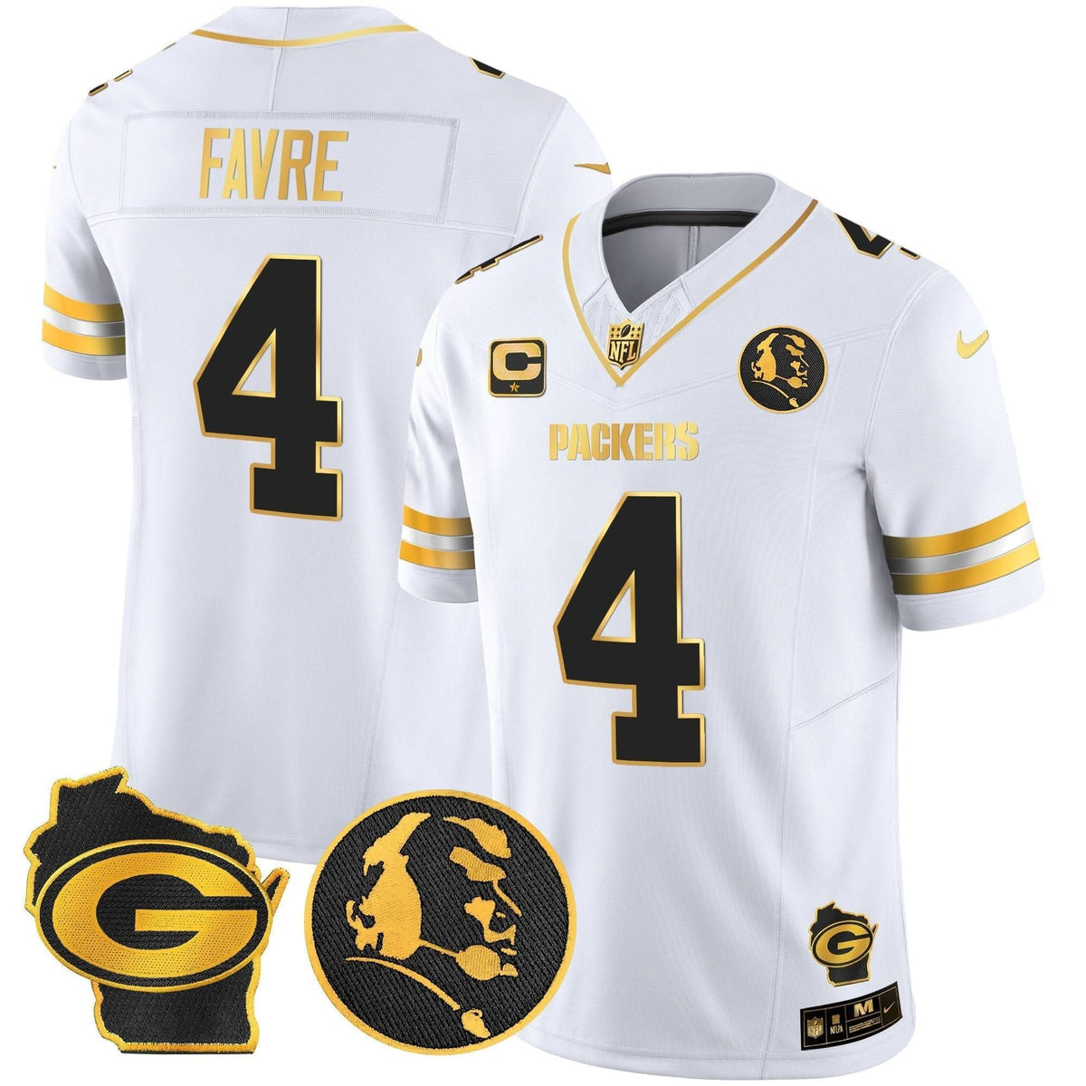 GB John Madden & Home Patch Gold Vapor Limited Jersey