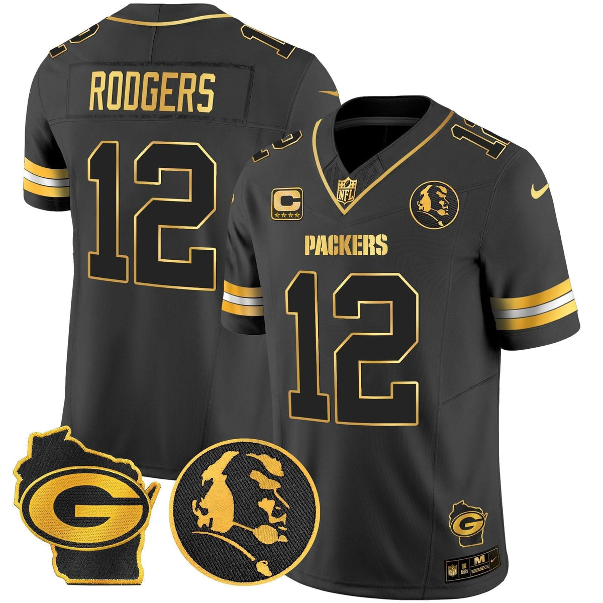GB John Madden & Home Patch Gold Vapor Limited Jersey