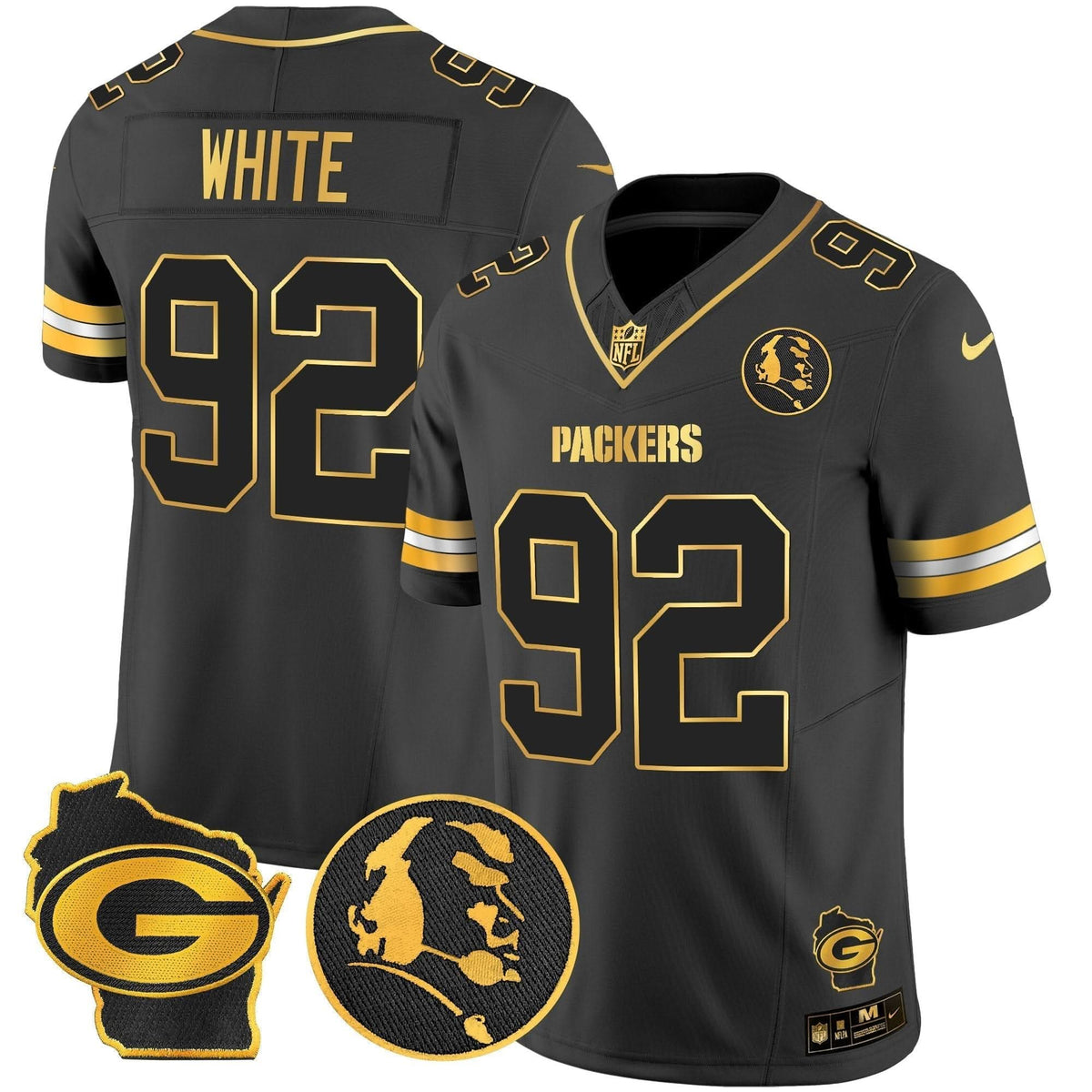 GB John Madden & Home Patch Gold Vapor Limited Jersey